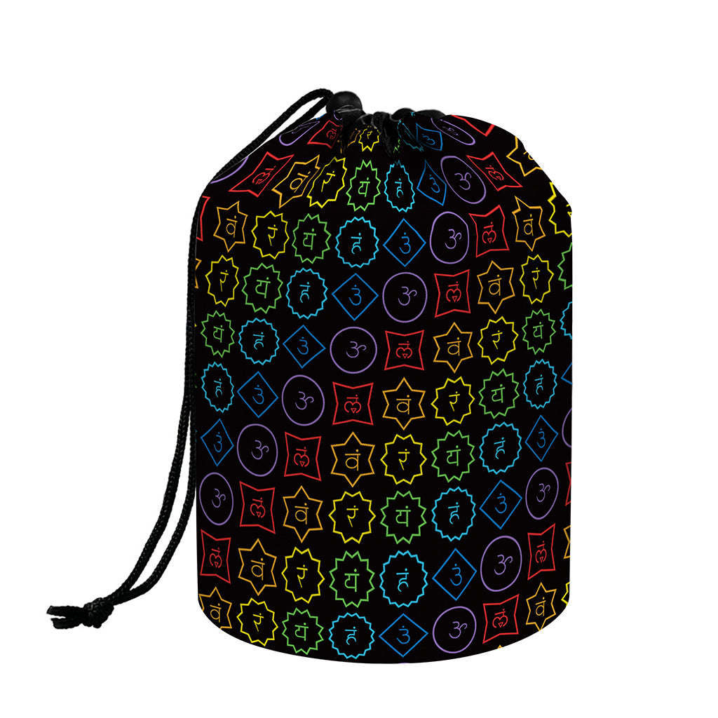 Reiki And The Seven Chakras Print Drawstring Makeup Bag