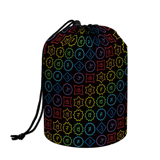 Reiki And The Seven Chakras Print Drawstring Makeup Bag