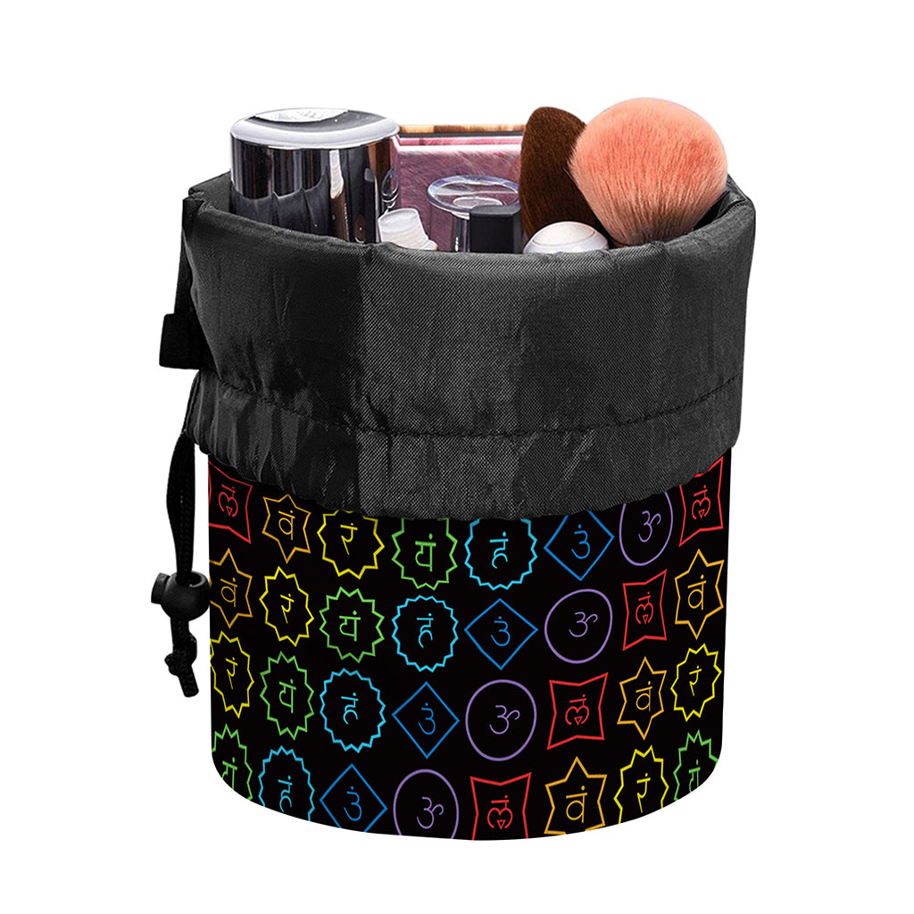 Reiki And The Seven Chakras Print Drawstring Makeup Bag
