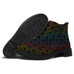 Reiki And The Seven Chakras Print Flat Ankle Boots