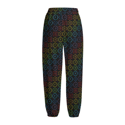 Reiki And The Seven Chakras Print Fleece Lined Knit Pants