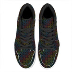 Reiki And The Seven Chakras Print High Top Leather Sneakers