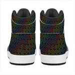 Reiki And The Seven Chakras Print High Top Leather Sneakers
