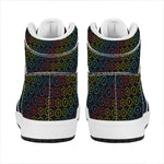 Reiki And The Seven Chakras Print High Top Leather Sneakers