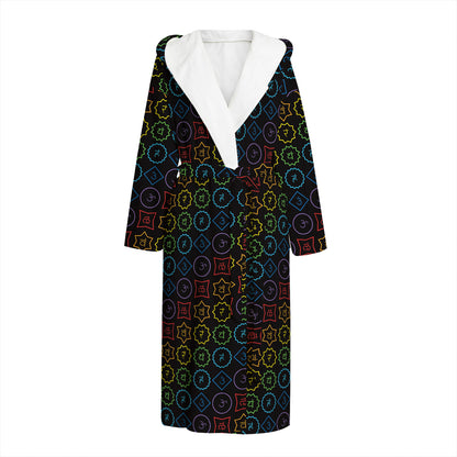 Reiki And The Seven Chakras Print Hooded Bathrobe