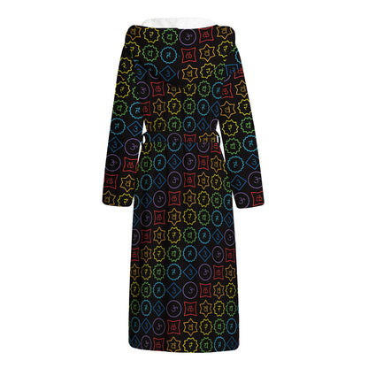 Reiki And The Seven Chakras Print Hooded Bathrobe