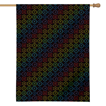 Reiki And The Seven Chakras Print House Flag
