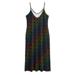 Reiki And The Seven Chakras Print Jersey Midi Cami Dress