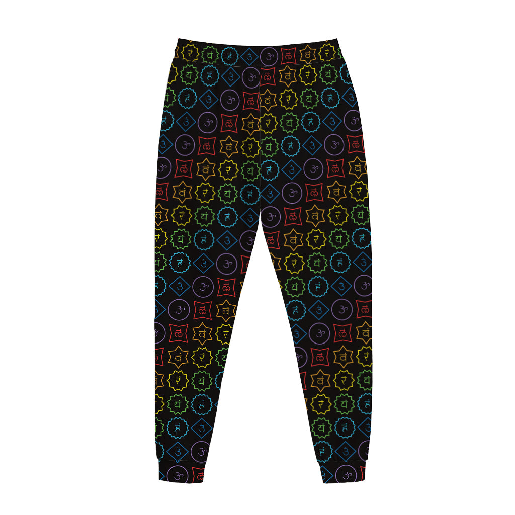 Reiki And The Seven Chakras Print Jogger Pants