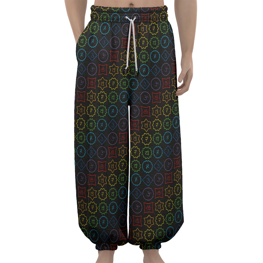 Reiki And The Seven Chakras Print Lantern Pants