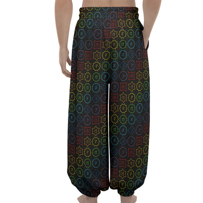 Reiki And The Seven Chakras Print Lantern Pants