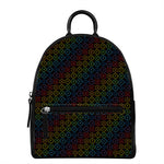 Reiki And The Seven Chakras Print Leather Backpack