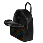 Reiki And The Seven Chakras Print Leather Backpack