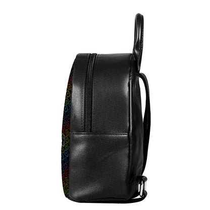 Reiki And The Seven Chakras Print Leather Backpack