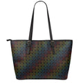 Reiki And The Seven Chakras Print Leather Tote Bag With Zipper