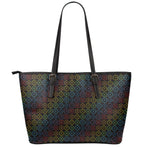 Reiki And The Seven Chakras Print Leather Tote Bag