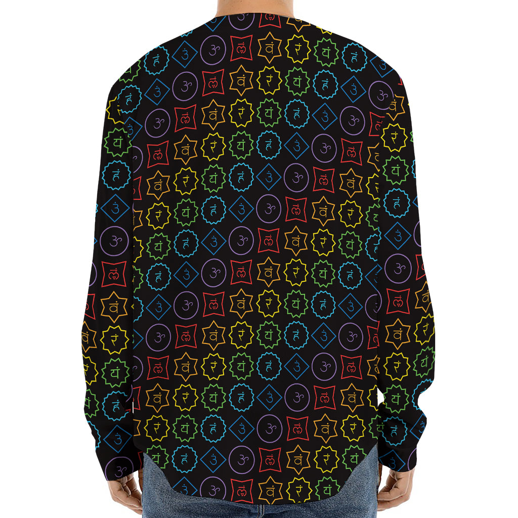 Reiki And The Seven Chakras Print Long Sleeve Baseball Jersey