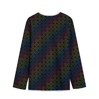 Reiki And The Seven Chakras Print Long Sleeve Short Coat