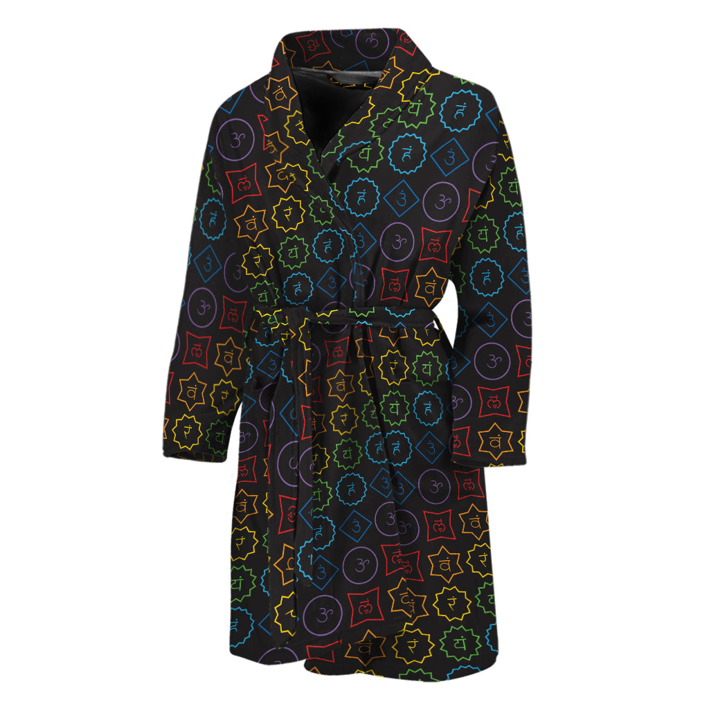 Reiki And The Seven Chakras Print Men's Bathrobe