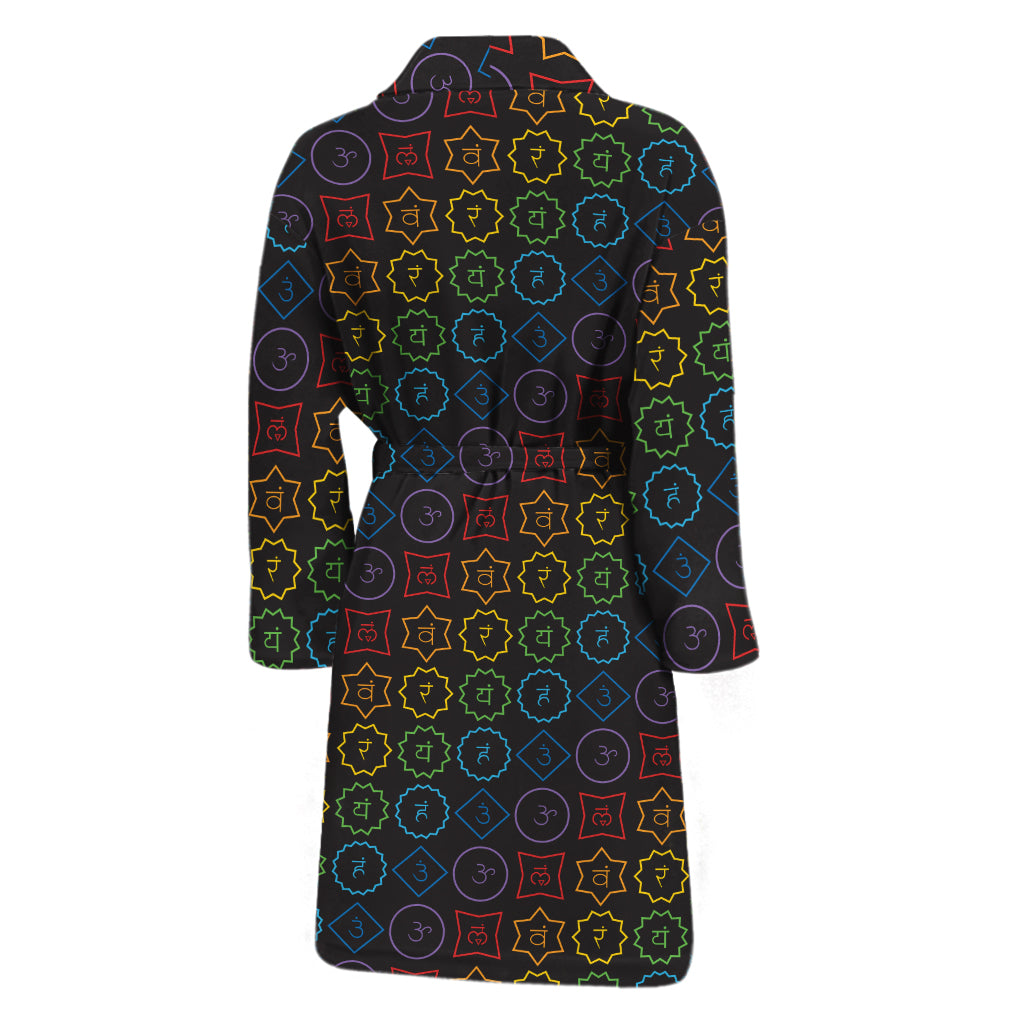 Reiki And The Seven Chakras Print Men's Bathrobe