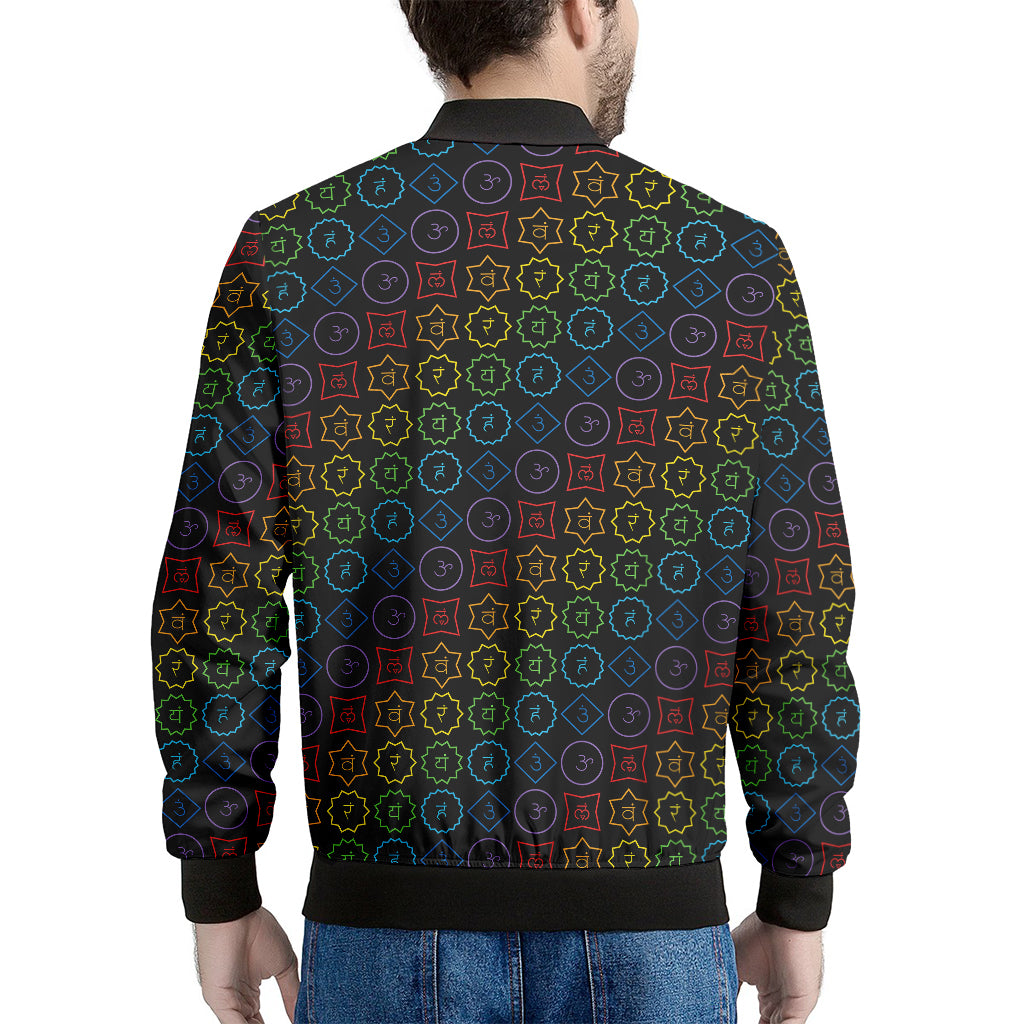 Reiki And The Seven Chakras Print Men's Bomber Jacket