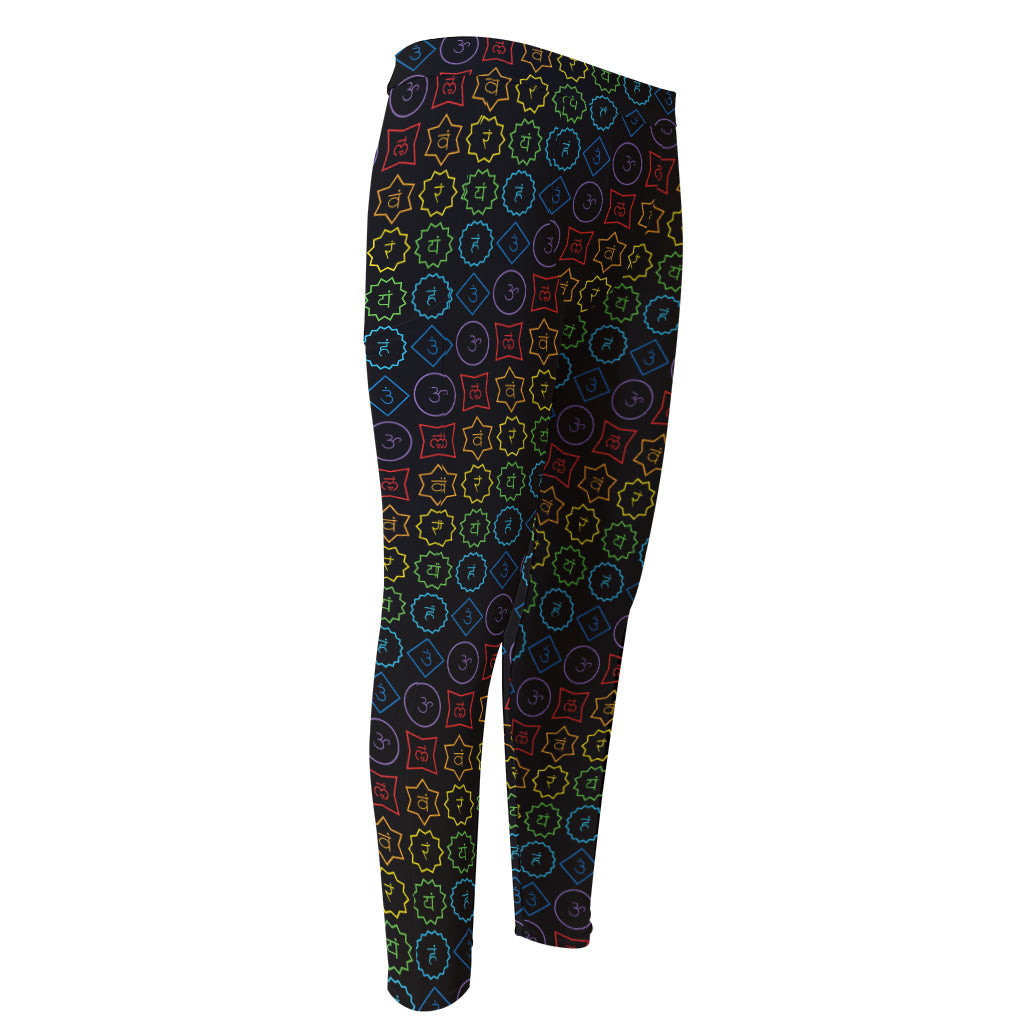 Reiki And The Seven Chakras Print Men's Compression Pants