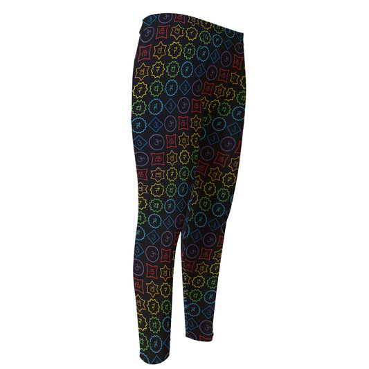 Reiki And The Seven Chakras Print Men's Compression Pants
