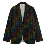 Reiki And The Seven Chakras Print Men's Cotton Blazer