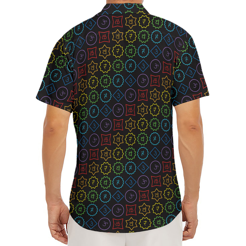Reiki And The Seven Chakras Print Men's Deep V-Neck Shirt