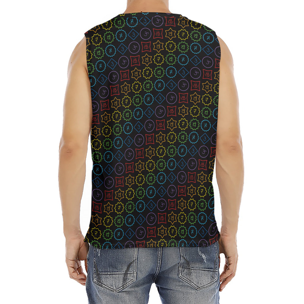 Reiki And The Seven Chakras Print Men's Fitness Tank Top