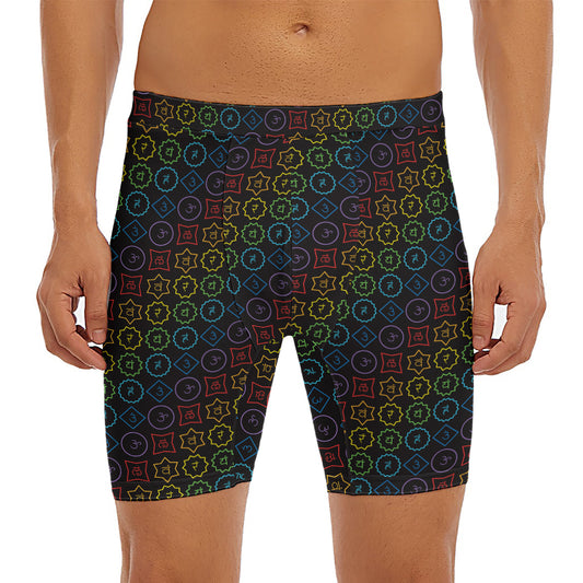 Reiki And The Seven Chakras Print Men's Long Boxer Briefs