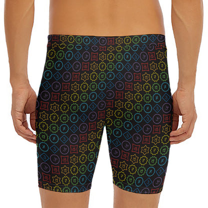 Reiki And The Seven Chakras Print Men's Long Boxer Briefs