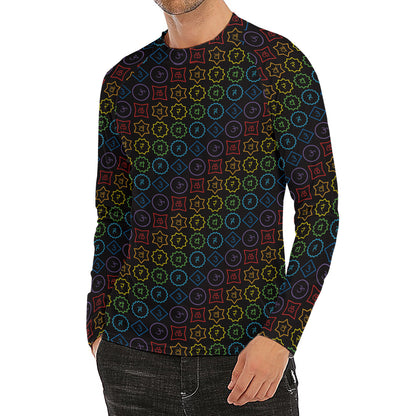 Reiki And The Seven Chakras Print Men's Long Sleeve Rash Guard