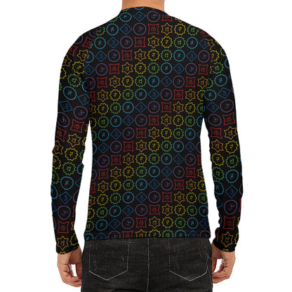 Reiki And The Seven Chakras Print Men's Long Sleeve Rash Guard