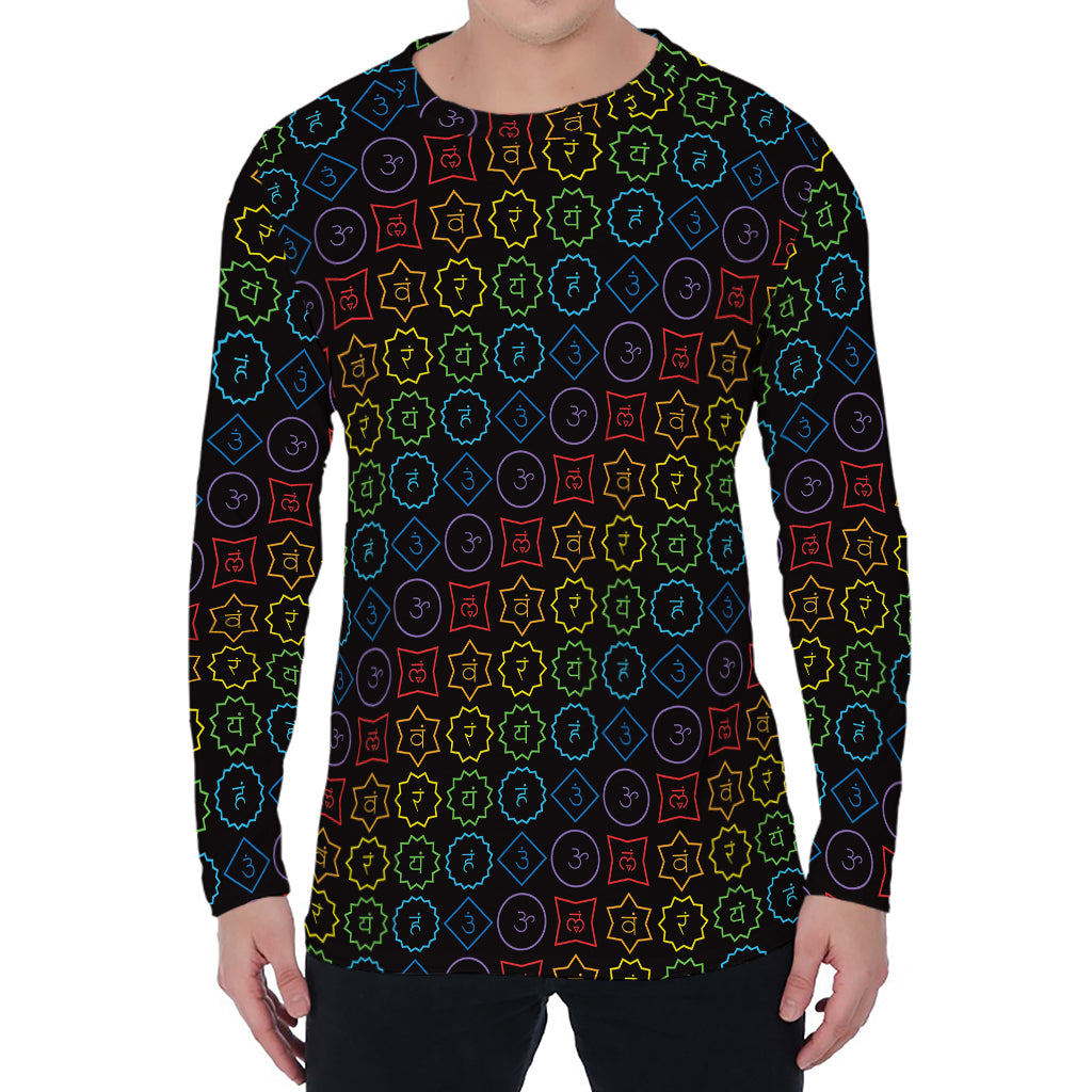 Reiki And The Seven Chakras Print Men's Long Sleeve T-Shirt