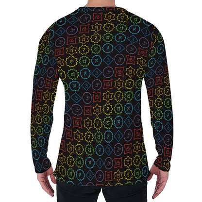 Reiki And The Seven Chakras Print Men's Long Sleeve T-Shirt
