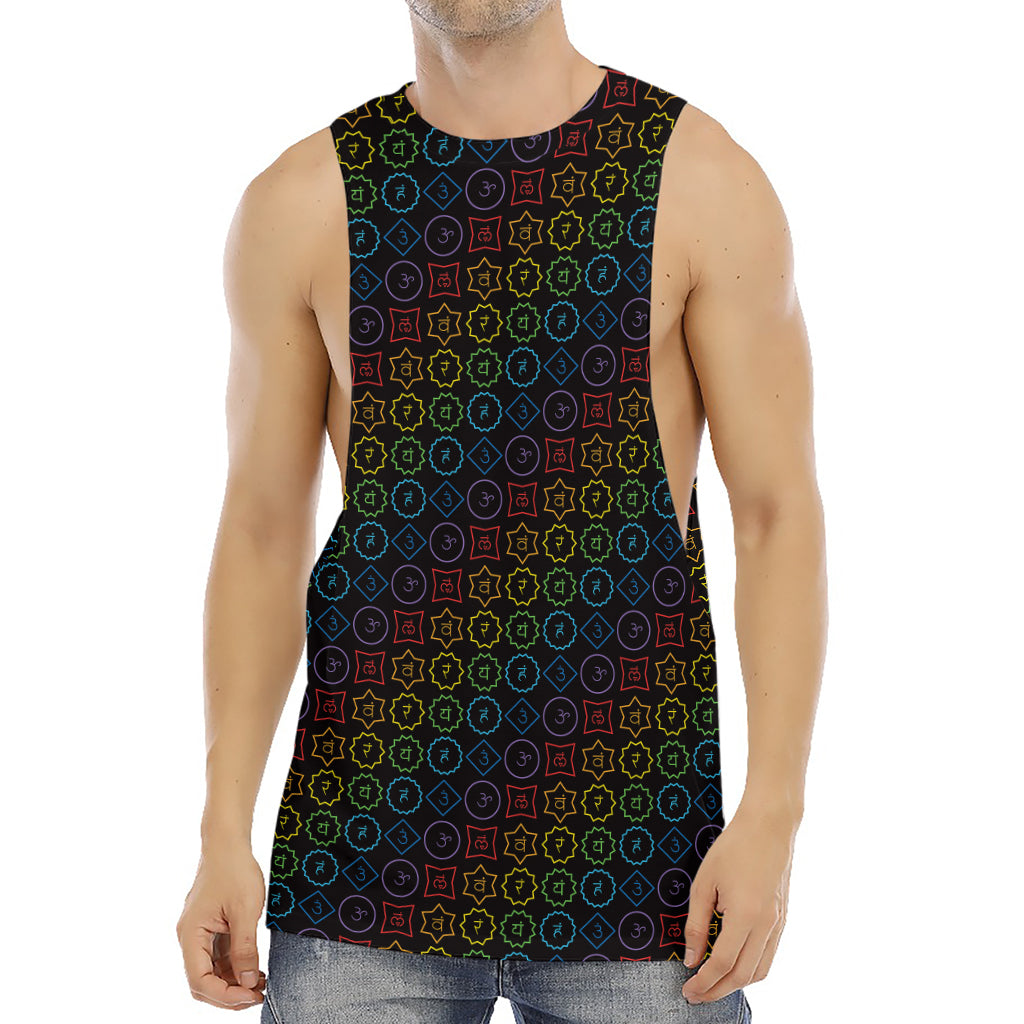 Reiki And The Seven Chakras Print Men's Muscle Tank Top
