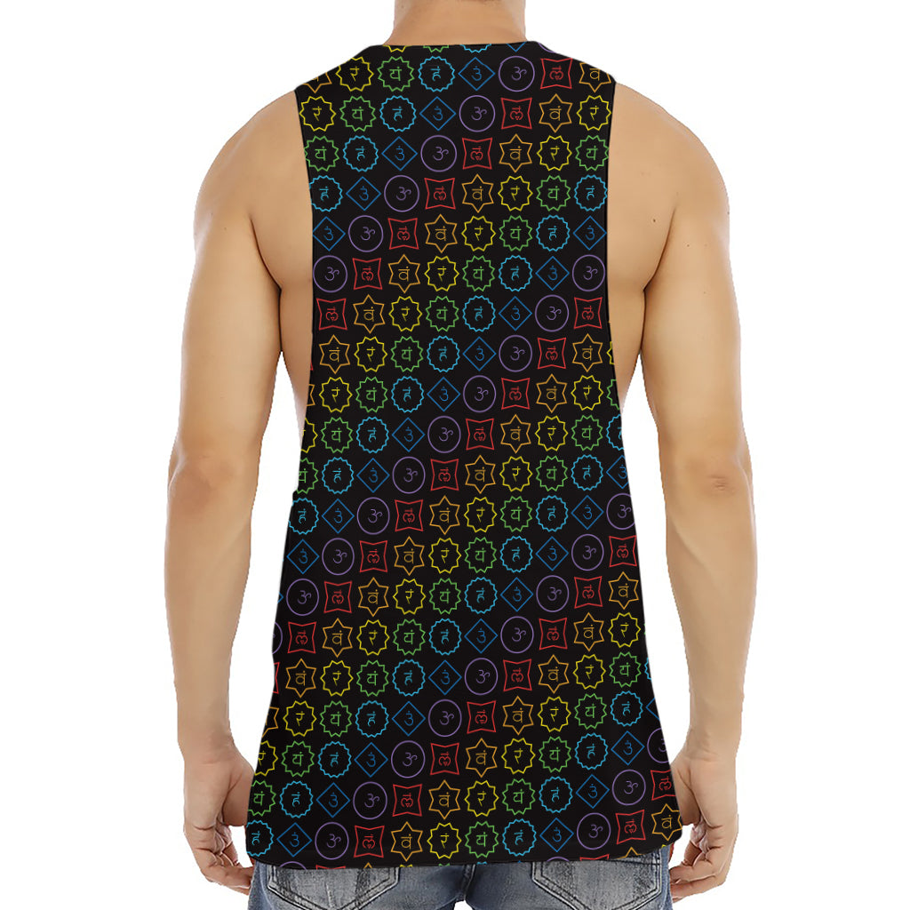 Reiki And The Seven Chakras Print Men's Muscle Tank Top