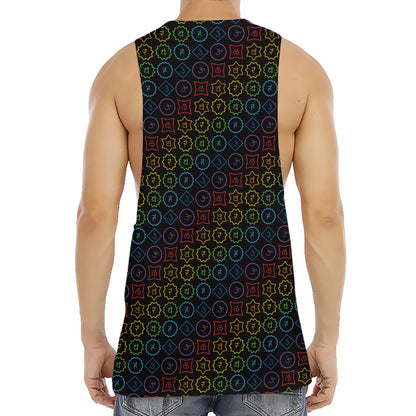 Reiki And The Seven Chakras Print Men's Muscle Tank Top