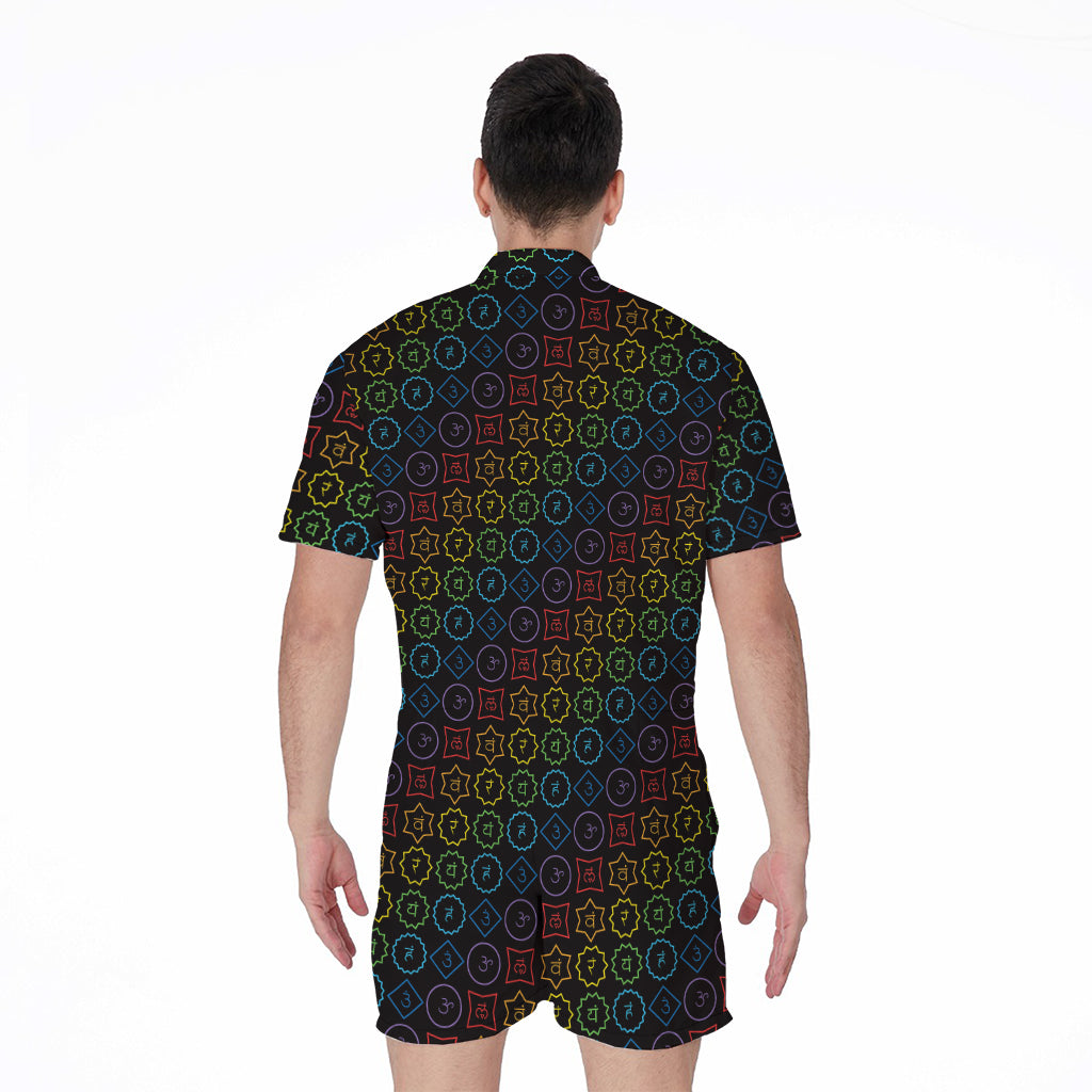 Reiki And The Seven Chakras Print Men's Rompers