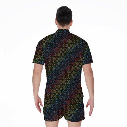 Reiki And The Seven Chakras Print Men's Rompers