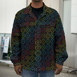 Reiki And The Seven Chakras Print Men's Shirt Jacket