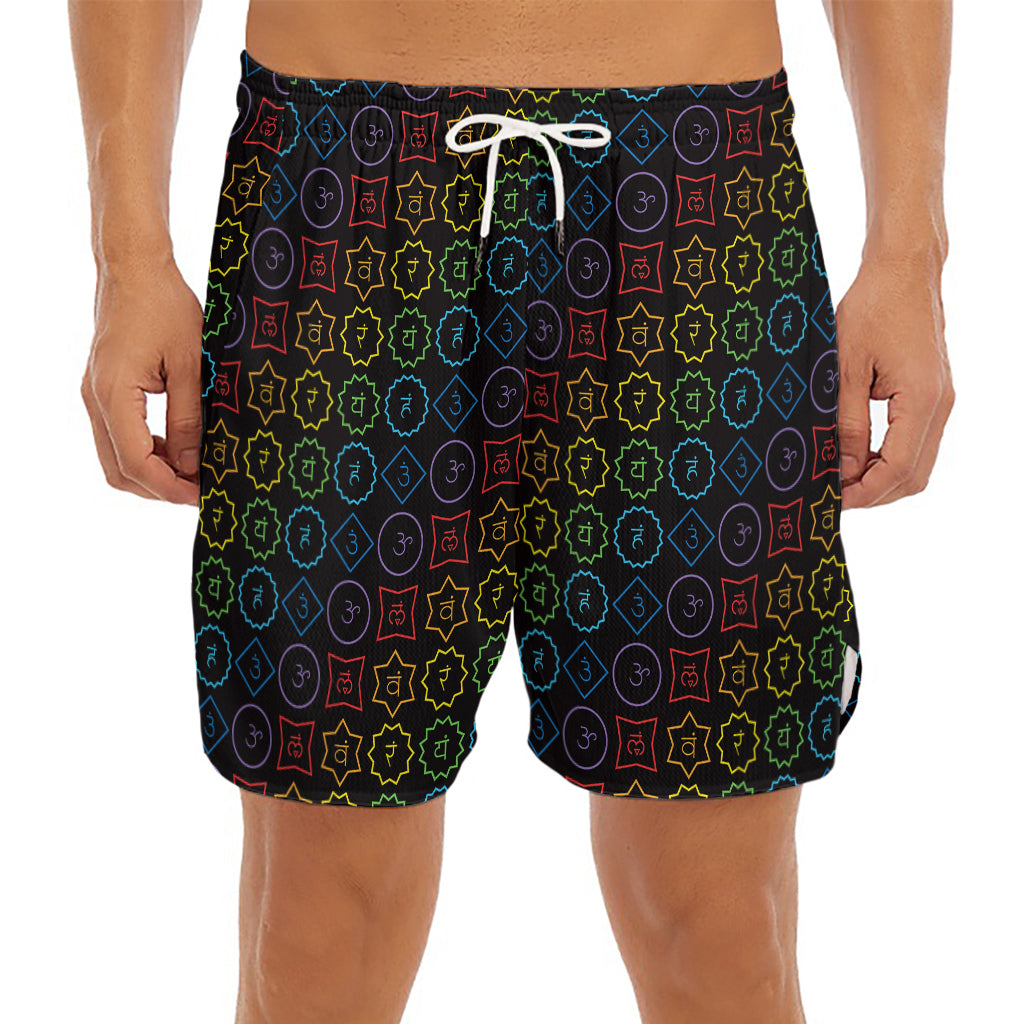 Reiki And The Seven Chakras Print Men's Split Running Shorts