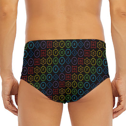 Reiki And The Seven Chakras Print Men's Triangle Swim Briefs