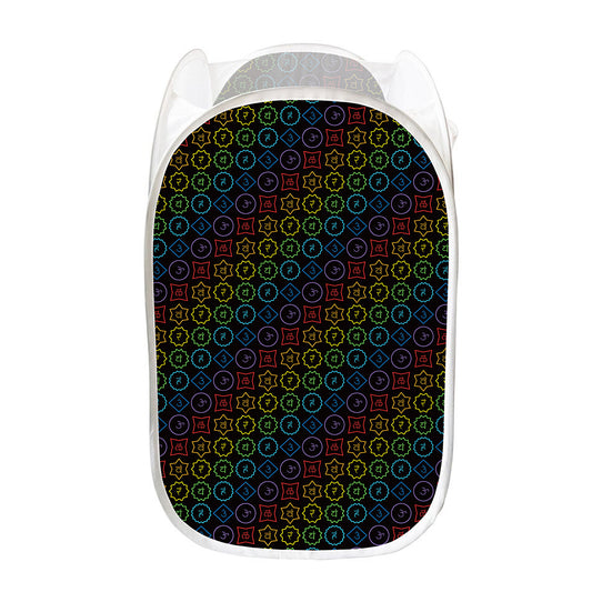 Reiki And The Seven Chakras Print Mesh Laundry Hamper