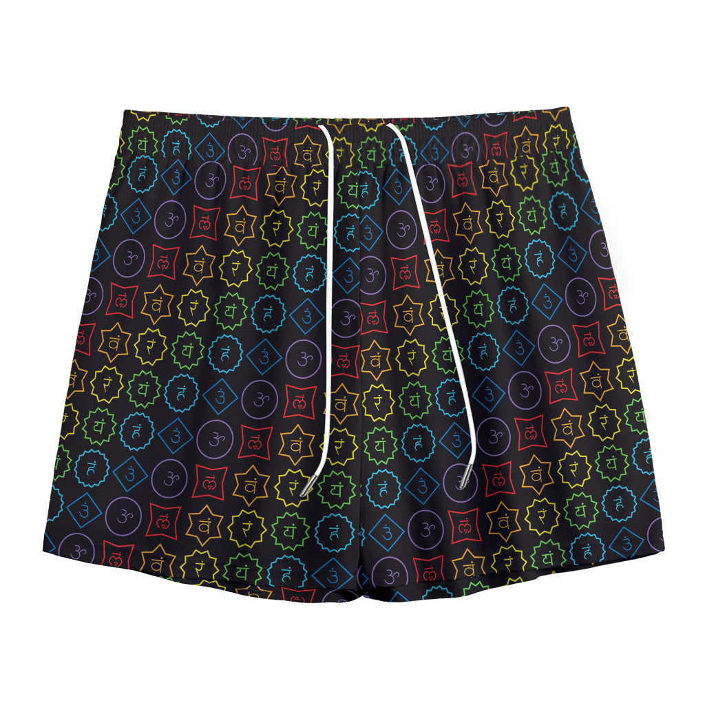 Reiki And The Seven Chakras Print Mesh Shorts