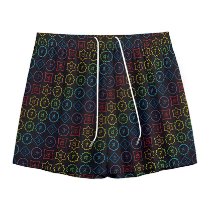Reiki And The Seven Chakras Print Mesh Shorts