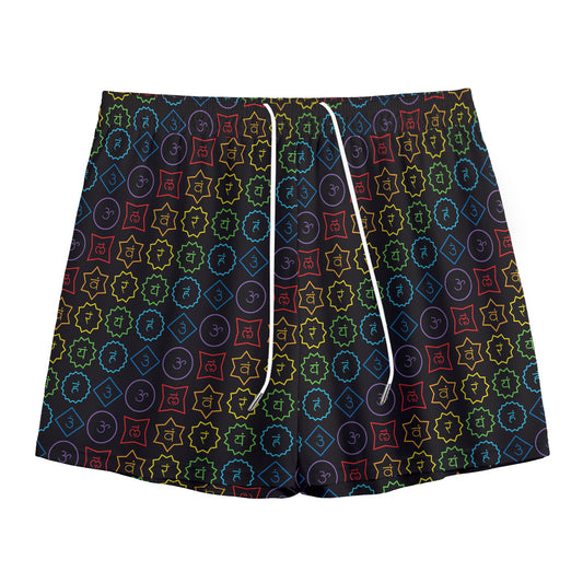 Reiki And The Seven Chakras Print Mesh Shorts