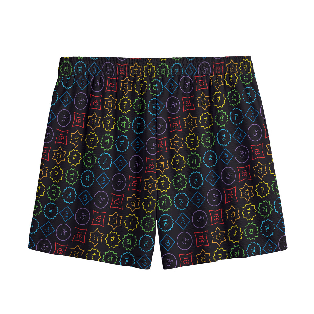 Reiki And The Seven Chakras Print Mesh Shorts
