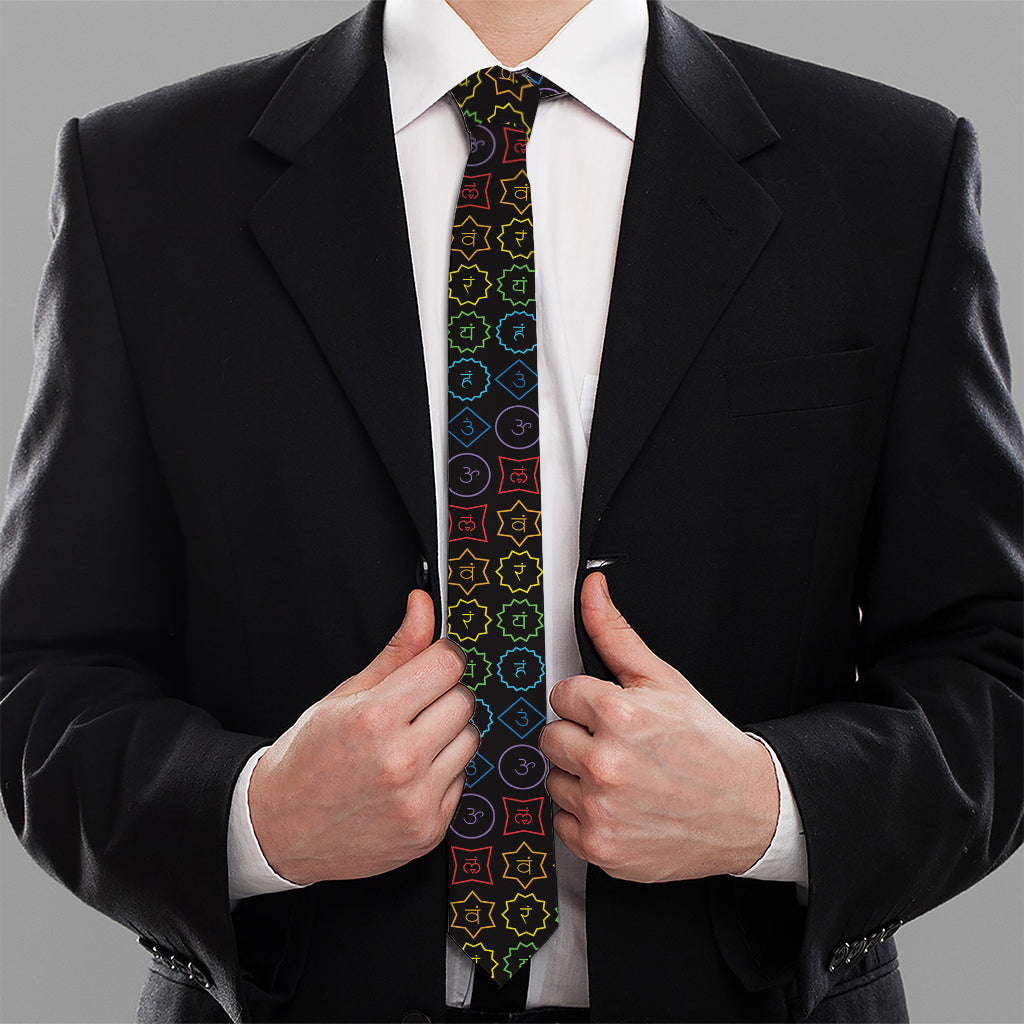 Reiki And The Seven Chakras Print Necktie